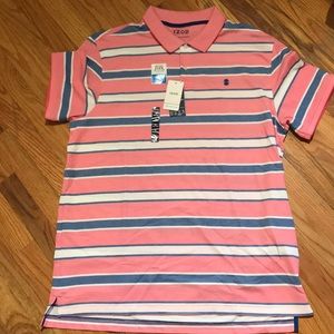 NWT IZOD Advantage Performance Striped Polo Shirt